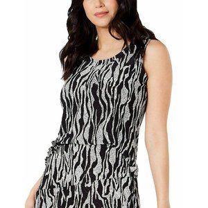 NWT JM Collection Black & White Stripe Tank Top